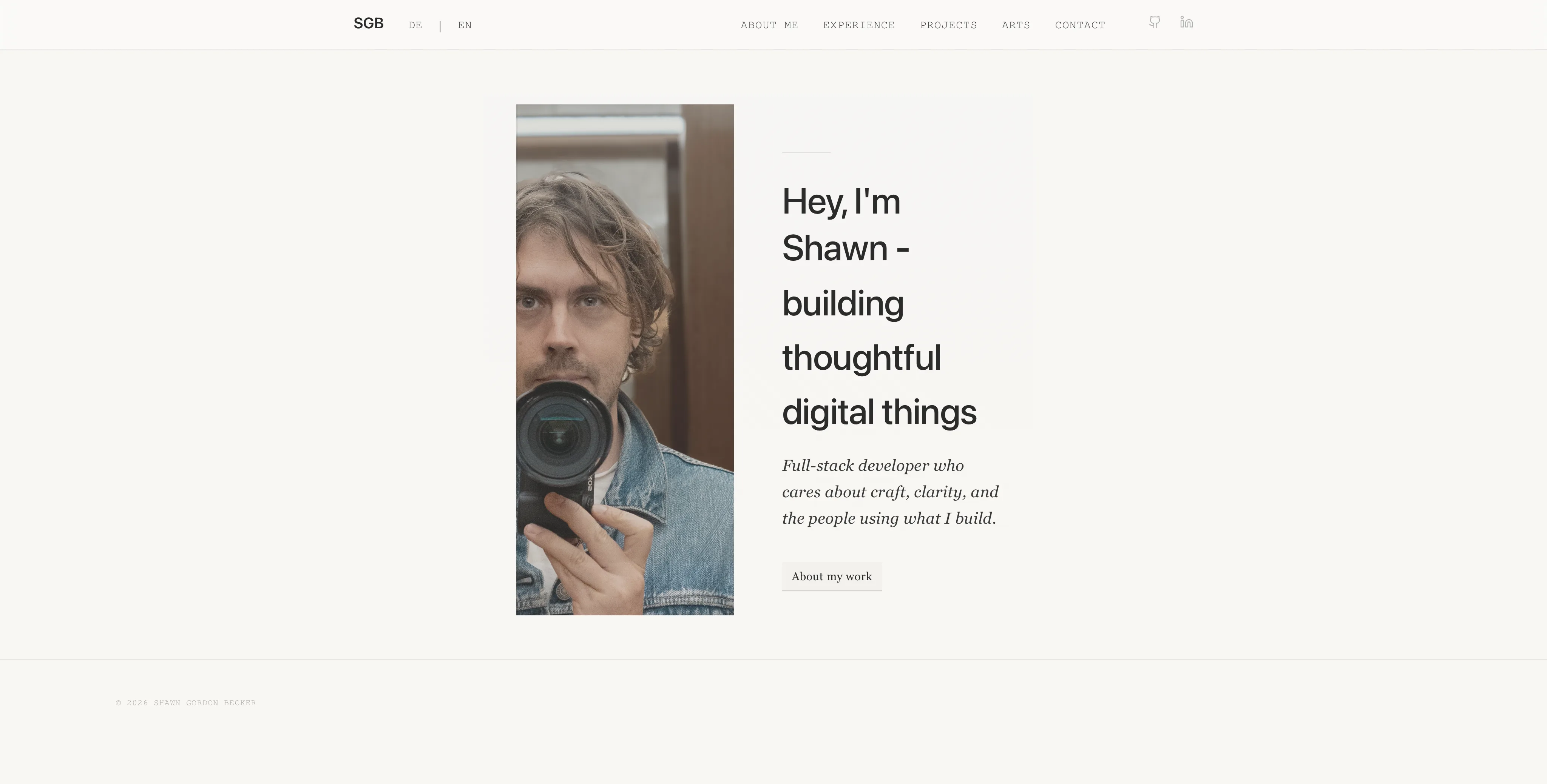 Portfolio website preview